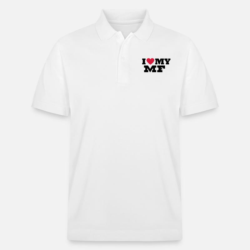 I Love my MF - Stanley/Stella Unisex Bio-Poloshirt PREPSTER - Weiß