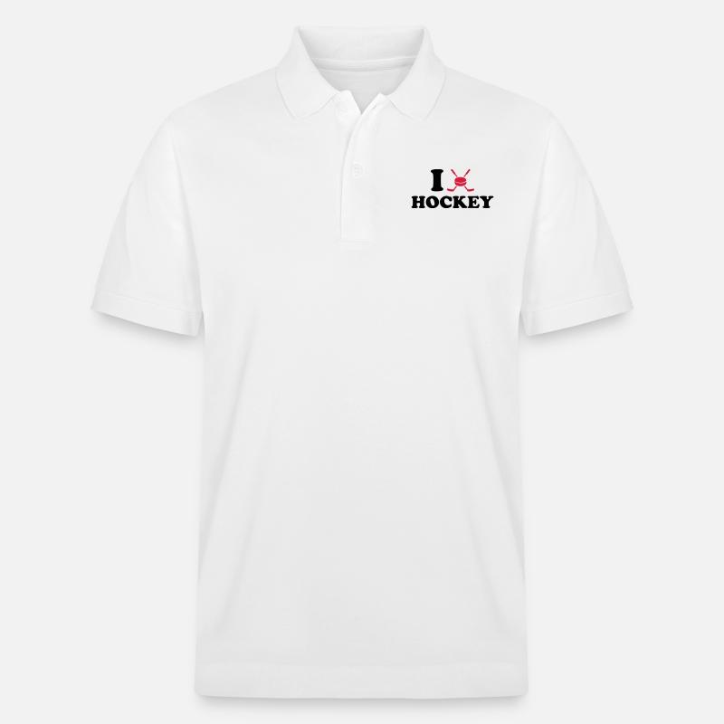 Eishockey - Stanley/Stella Unisex Bio-Poloshirt PREPSTER - Weiß