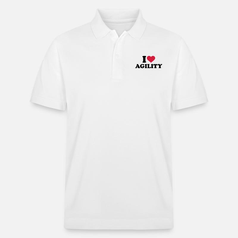 I love Agility - Polo PREPSTER bio Stanley/Stella Unisexe - blanc