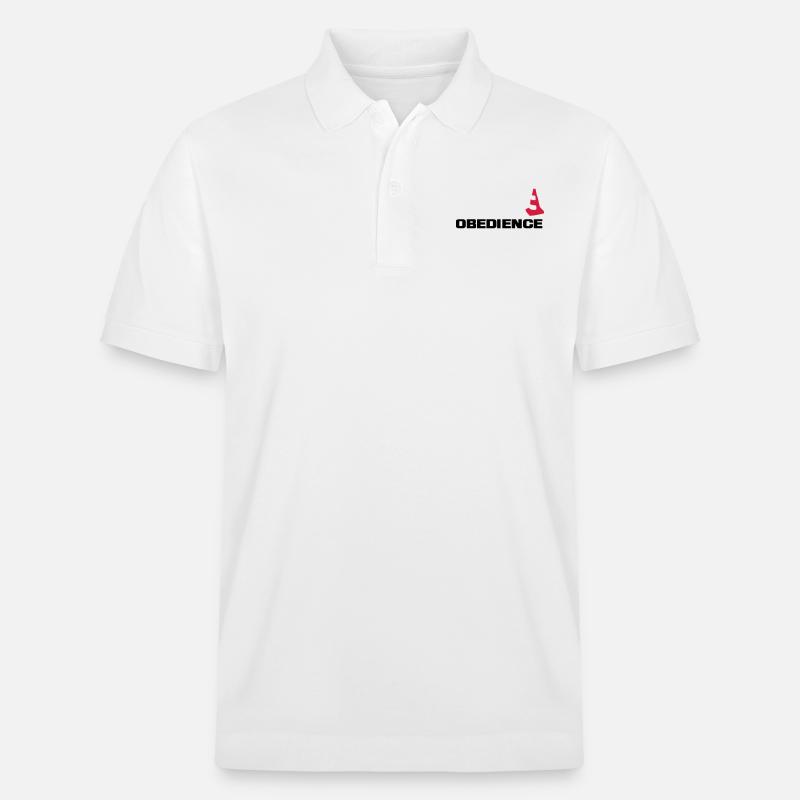 Obedience mit Pylone - Stanley/Stella Unisex Bio-Poloshirt PREPSTER - Weiß
