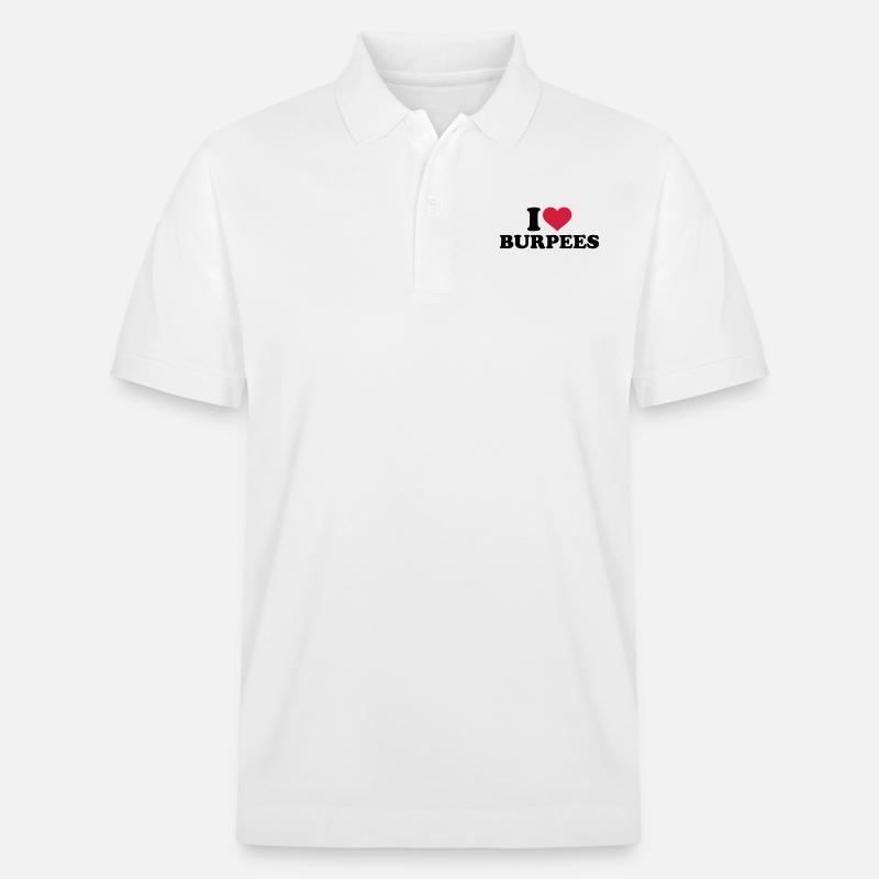 Burpees - Stanley/Stella Unisex Bio-Poloshirt PREPSTER - Weiß