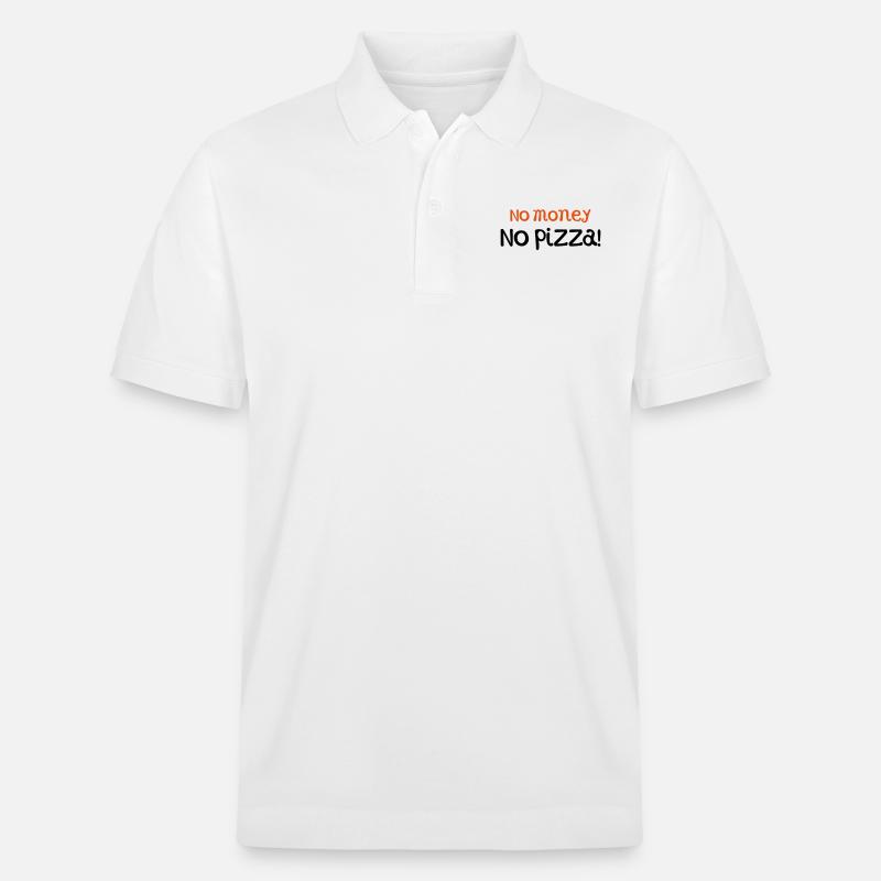 pizza lustig - Stanley/Stella Unisex Bio-Poloshirt PREPSTER - Weiß