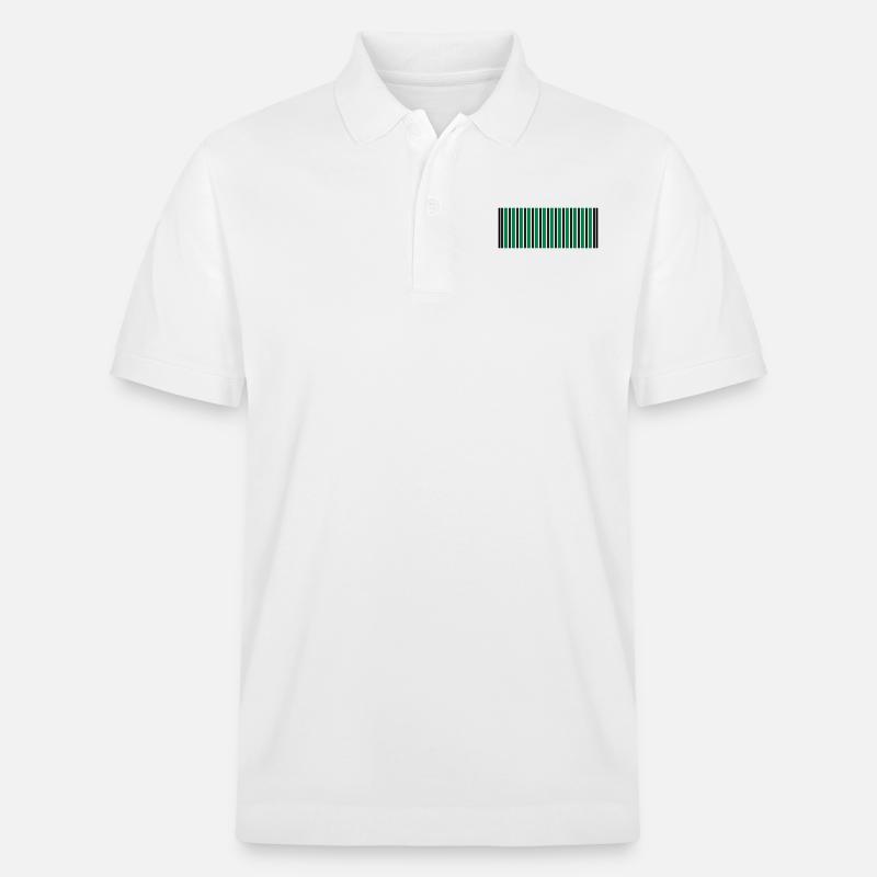 barcode - Stanley/Stella Unisex Organic Polo Shirt PREPSTER - white