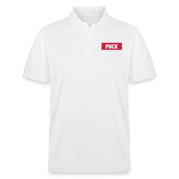 Fuck - Stanley/Stella Unisex Organic Polo Shirt PREPSTER - white - Front - Roxy (174cm) & Andy (188cm)