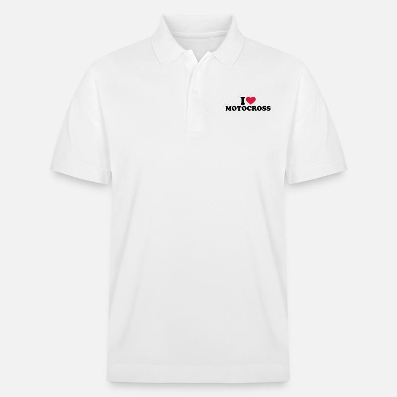 Motocross - Stanley/Stella Unisex Bio-Poloshirt PREPSTER - Weiß