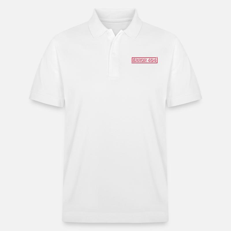 Error 404 Computer Message - Stanley/Stella Unisex Organic Polo Shirt PREPSTER - white