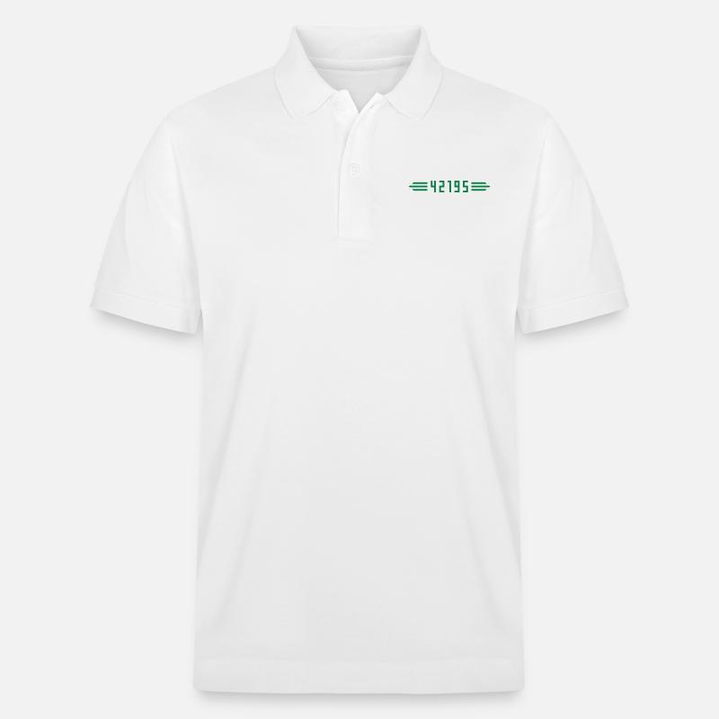 Marathon 42195 Meter - Stanley/Stella Unisex Bio-Poloshirt PREPSTER - Weiß