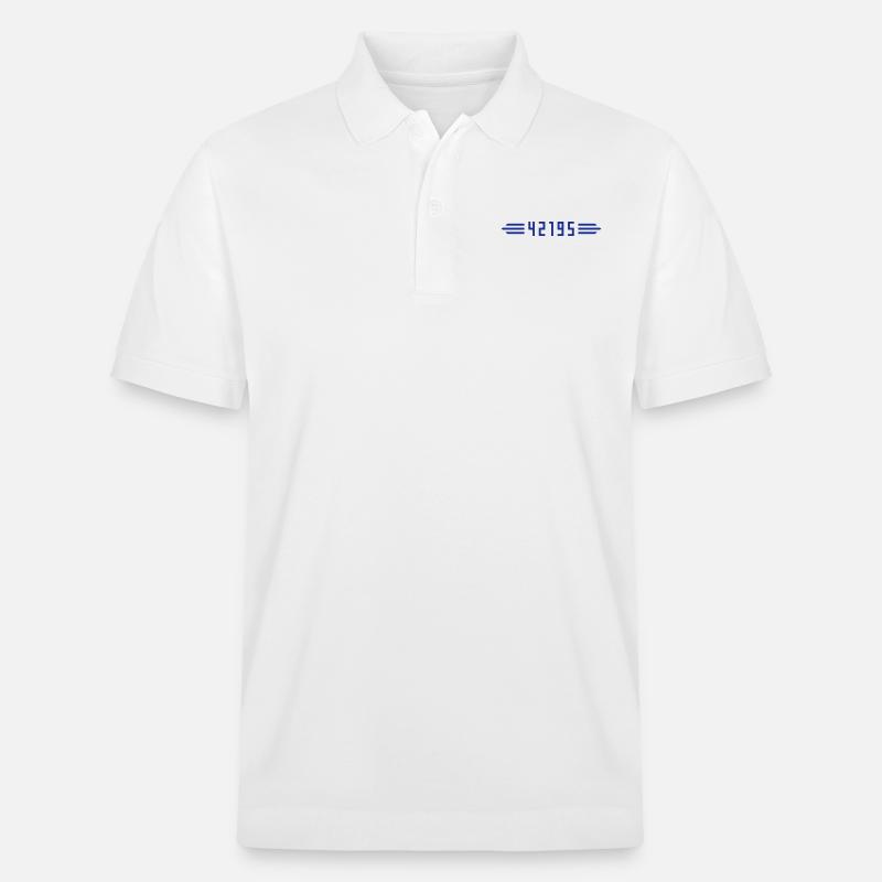 Marathon 42195 Meter - Stanley/Stella Unisex Bio-Poloshirt PREPSTER - Weiß
