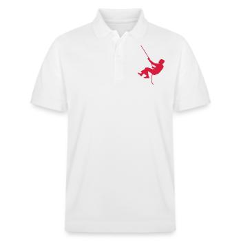 Markung Climb - Stanley/Stella Unisex Bio-Poloshirt PREPSTER - Weiß - Vorne - Roxy (174cm) & Andy (188cm)