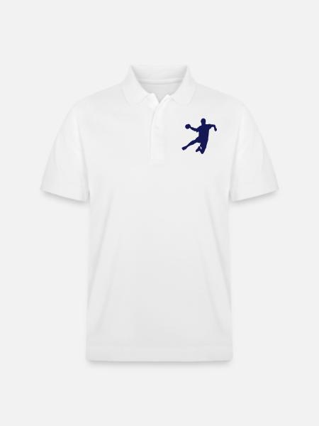 Handball Sprungwurf - Stanley/Stella Unisex Bio-Poloshirt PREPSTER - Weiß