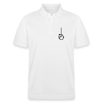 Fisch am Haken - Stanley/Stella Unisex Bio-Poloshirt PREPSTER - Weiß - Vorne - Roxy (174cm) & Andy (188cm)