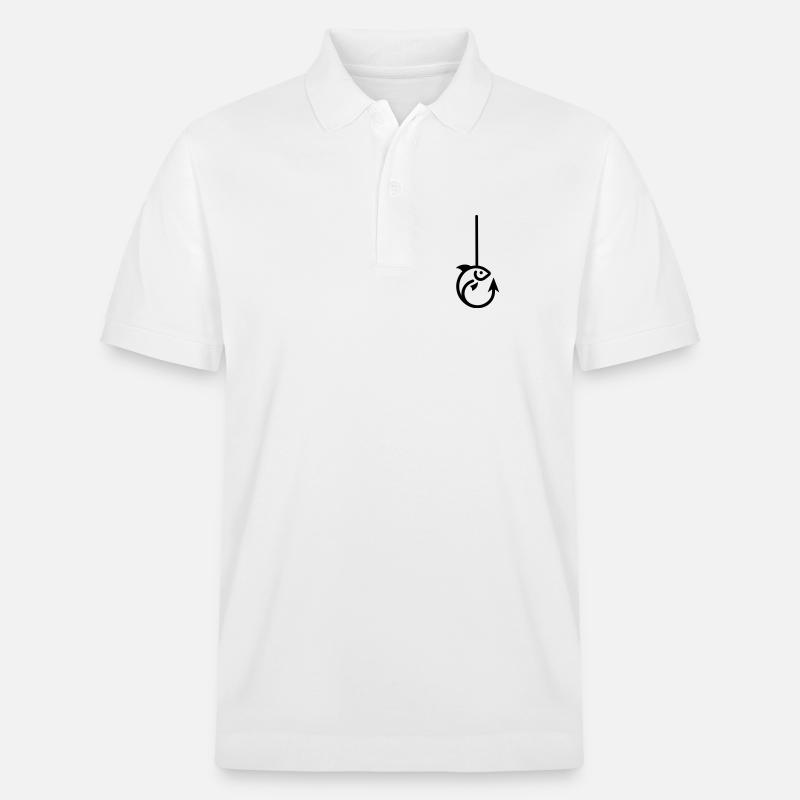 Fisch am Haken - Stanley/Stella Unisex Bio-Poloshirt PREPSTER - Weiß