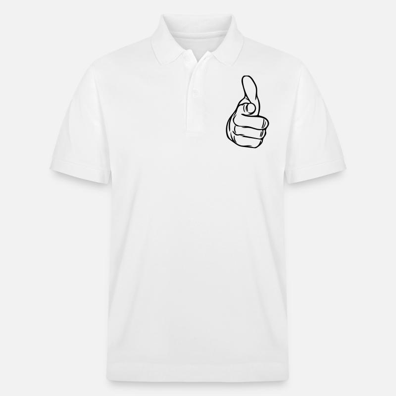 Vector Zeigefinger - Stanley/Stella Unisex Bio-Poloshirt PREPSTER - Weiß