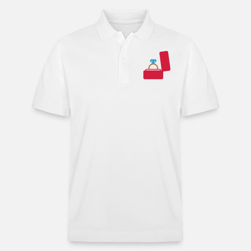 Bague cadeau de mariage - Polo PREPSTER bio Stanley/Stella Unisexe - blanc