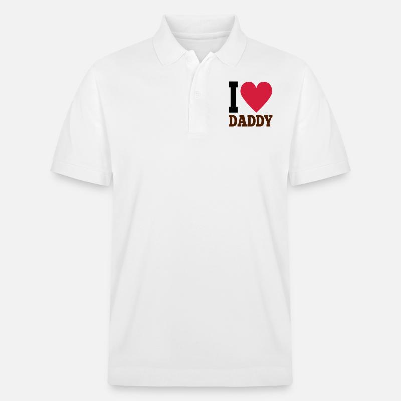 I Love Daddy - Stanley/Stella Unisex Bio-Poloshirt PREPSTER - Weiß