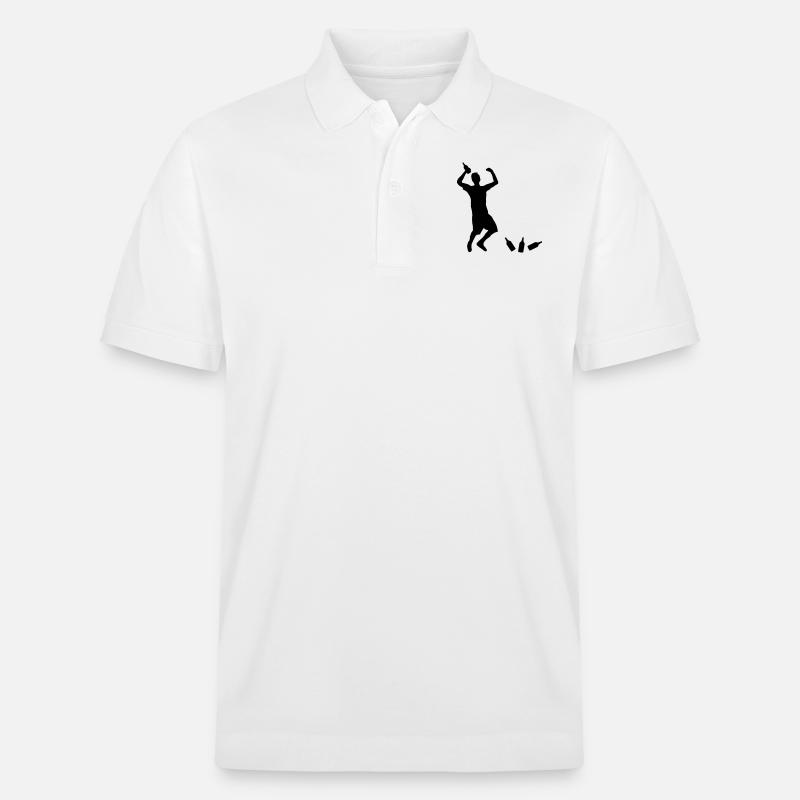 Mann Bierflaschen - Stanley/Stella Unisex Bio-Poloshirt PREPSTER - Weiß