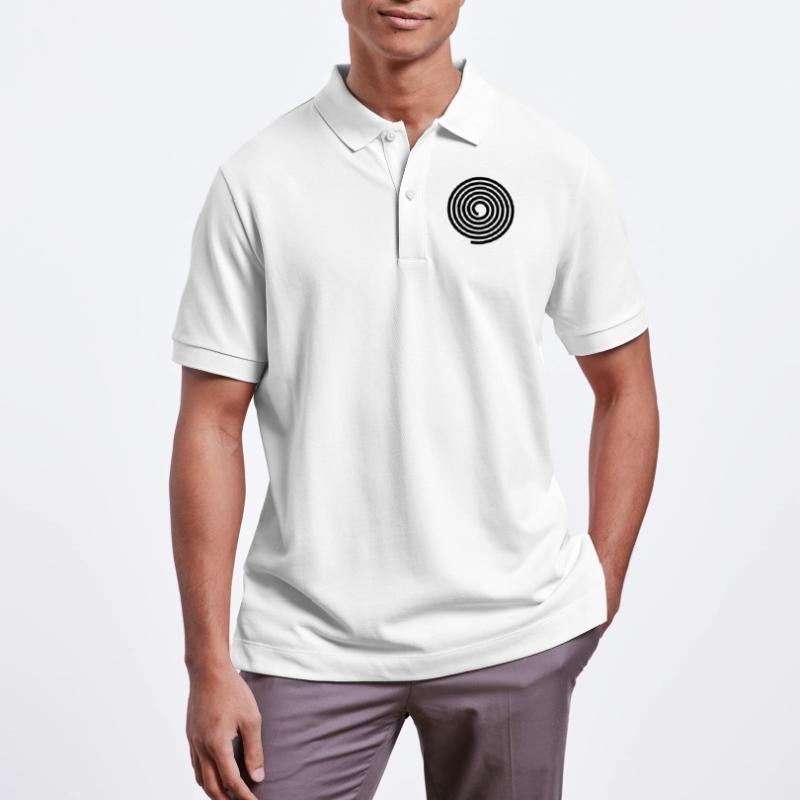Spirals pattern vector template Stanley/Stella Unisex Organic Polo Shirt PREPSTER