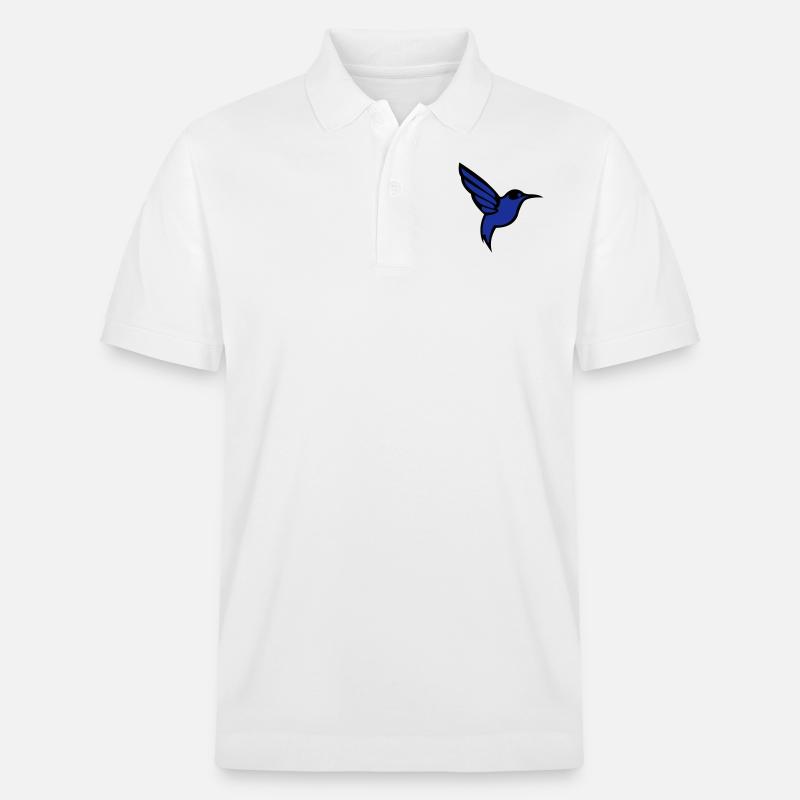 kolibri vogel - Stanley/Stella Unisex Bio-Poloshirt PREPSTER - Weiß