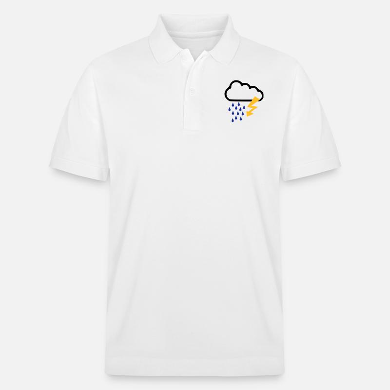 Orage - Temps - Flash - Polo PREPSTER bio Stanley/Stella Unisexe - blanc