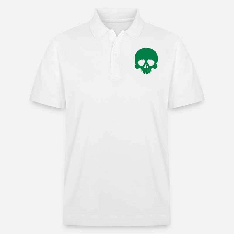 skull - Stanley/Stella Unisex Bio-Poloshirt PREPSTER - Weiß