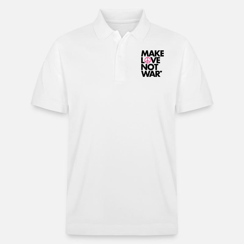 Make Love Not War - Stanley/Stella Unisex Bio-Poloshirt PREPSTER - Weiß