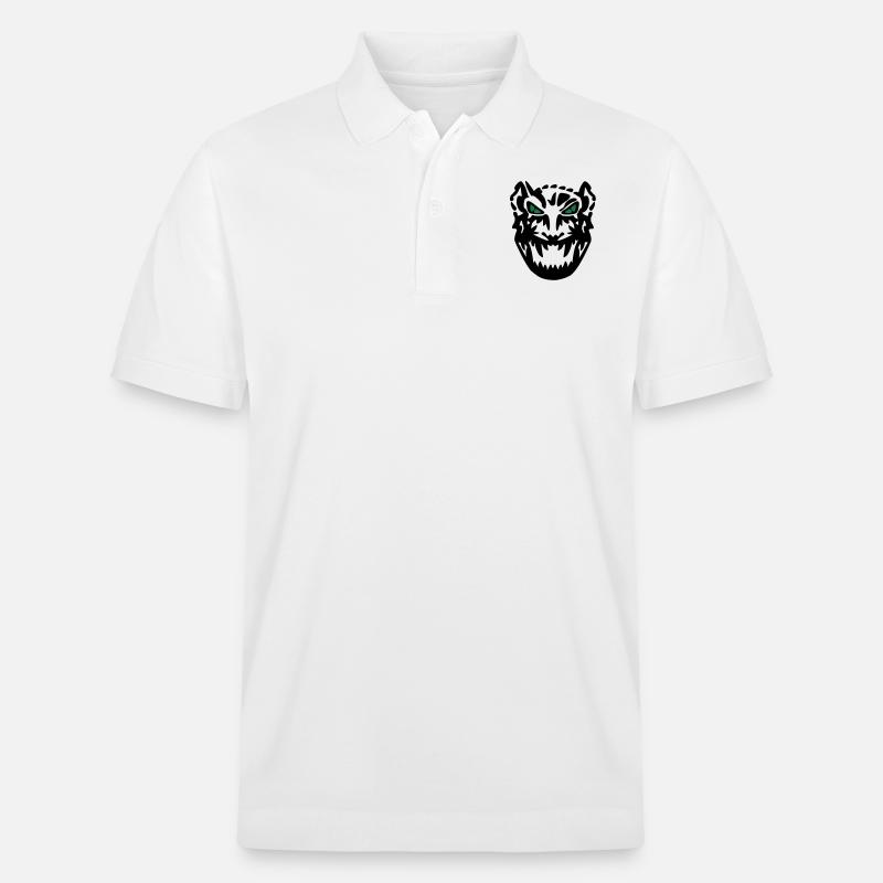 tiger_ear_vec_2 de - Stanley/Stella Unisex Bio-Poloshirt PREPSTER - Weiß