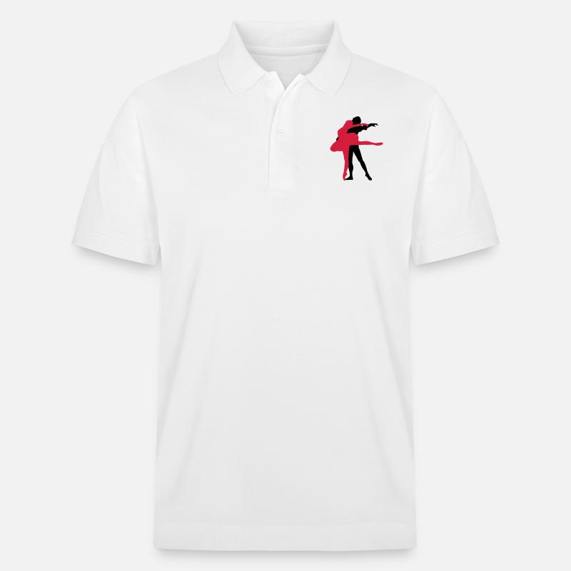 Danseuse de ballet vecteur Silhouette - Polo PREPSTER bio Stanley/Stella Unisexe - blanc