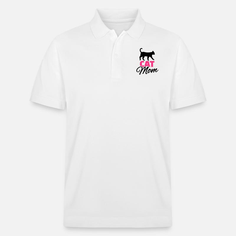 Cat Mom - Polo PREPSTER bio Stanley/Stella Unisexe - blanc