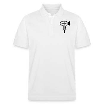 Hair dryer - Stanley/Stella Unisex Organic Polo Shirt PREPSTER - white - Front - Roxy (174cm) & Andy (188cm)