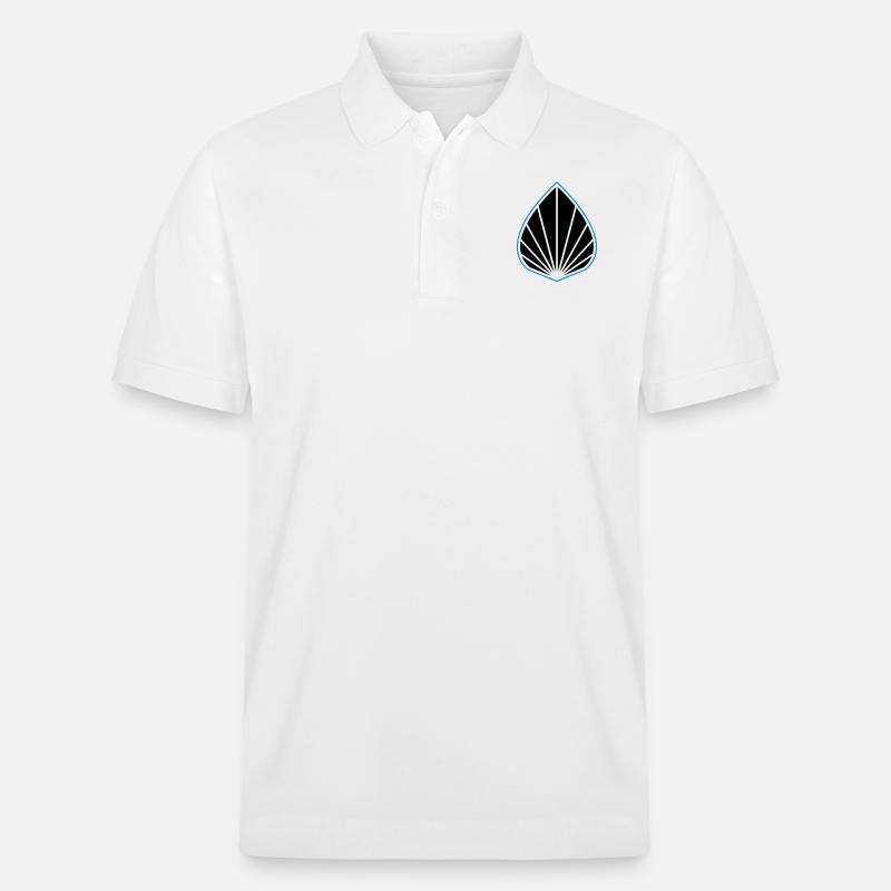 Augmented Logo Blue - Stanley/Stella Unisex Organic Polo Shirt PREPSTER - white