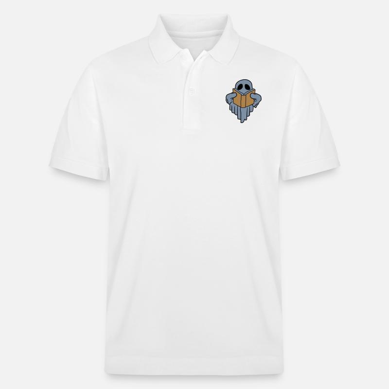 Buch lesender lustiger Geist - Stanley/Stella Unisex Bio-Poloshirt PREPSTER - Weiß