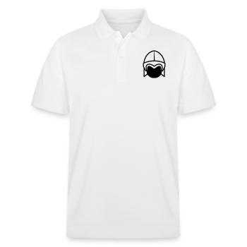 Wikingerhelm Krieger - Stanley/Stella Unisex Bio-Poloshirt PREPSTER - Weiß - Vorne - Roxy (174cm) & Andy (188cm)