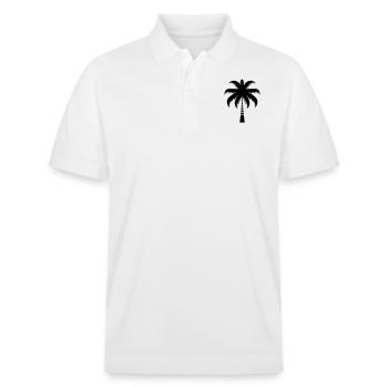 Palm trees - Stanley/Stella Unisex Organic Polo Shirt PREPSTER - white - Front - Roxy (174cm) & Andy (188cm)