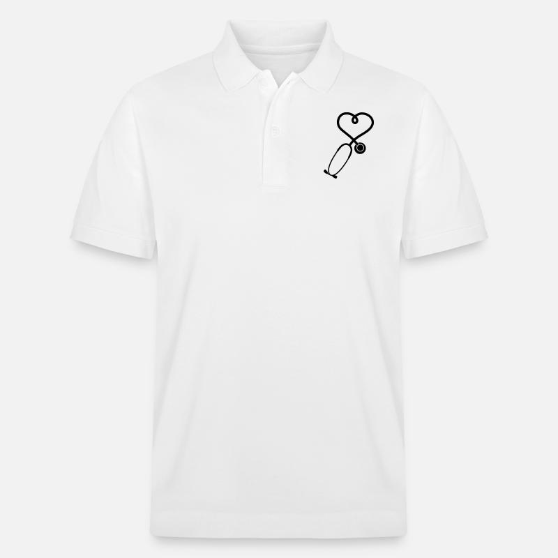 stéthoscope_2_sp7 - Polo PREPSTER bio Stanley/Stella Unisexe - blanc