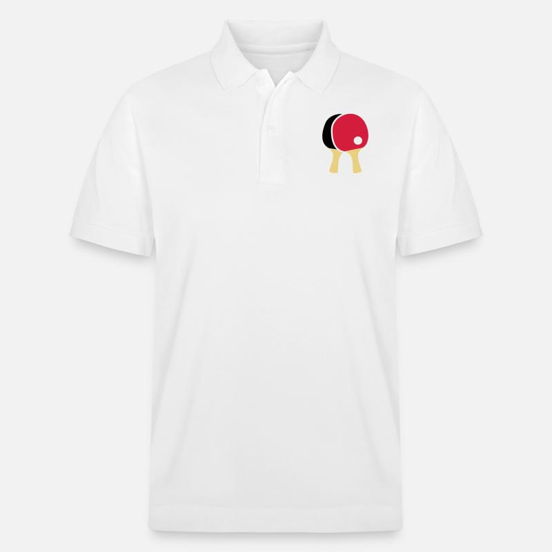 Tischtennisschläger - Stanley/Stella Unisex Bio-Poloshirt PREPSTER - Weiß