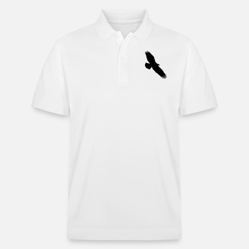 aigle planant dans le ciel - Polo PREPSTER bio Stanley/Stella Unisexe - blanc