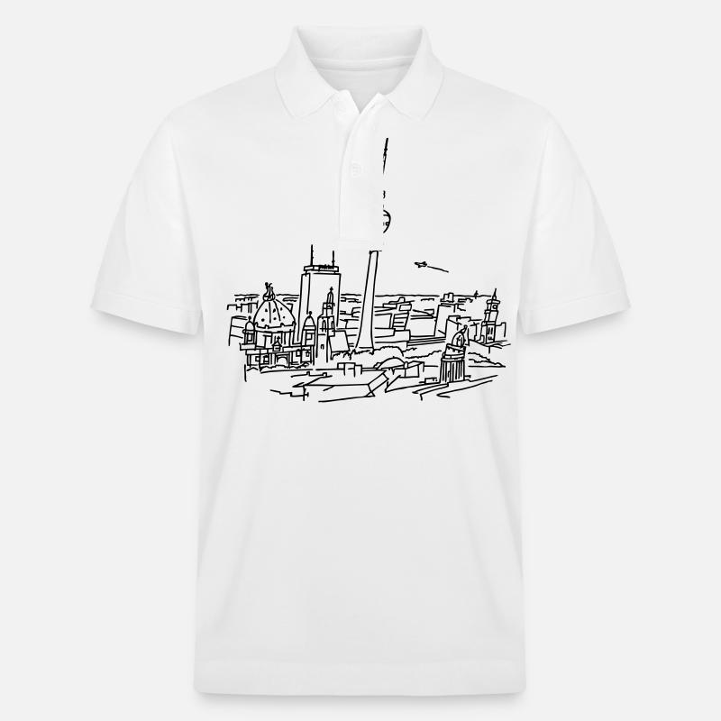 Le panorama de Berlin - Polo PREPSTER bio Stanley/Stella Unisexe - blanc