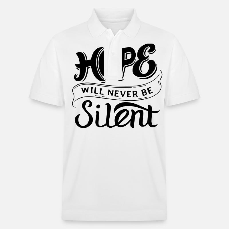 Hope Will Never Be Silent - Stanley/Stella Unisex Bio-Poloshirt PREPSTER - Weiß