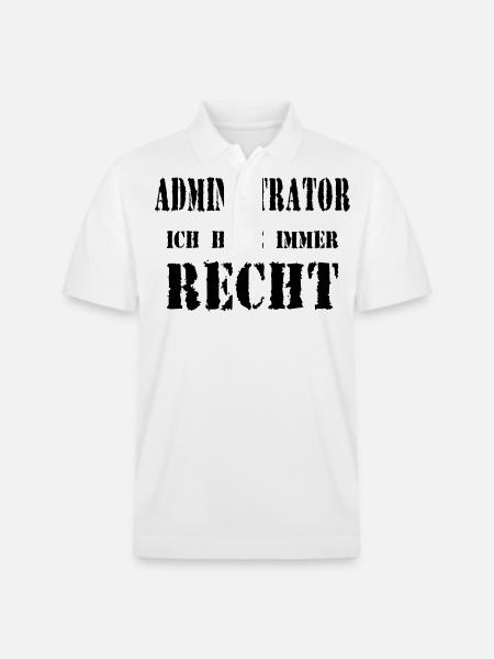 Administrator - Stanley/Stella Unisex Organic Polo Shirt PREPSTER - white