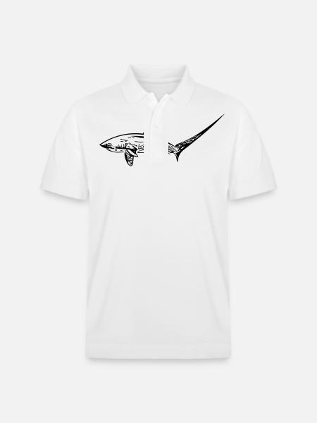 Elegant thresher shark - Stanley/Stella Unisex Organic Polo Shirt PREPSTER - white