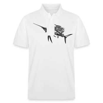 Wilder Schwertfisch Vector - Stanley/Stella Unisex Bio-Poloshirt PREPSTER - Weiß - Vorne - Roxy (174cm) & Andy (188cm)