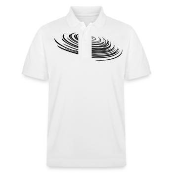 Spiral Geometry - Spiral Galaxy Circular - Stanley/Stella Unisex Organic Polo Shirt PREPSTER - white - Front - Roxy (174cm) & Andy (188cm)