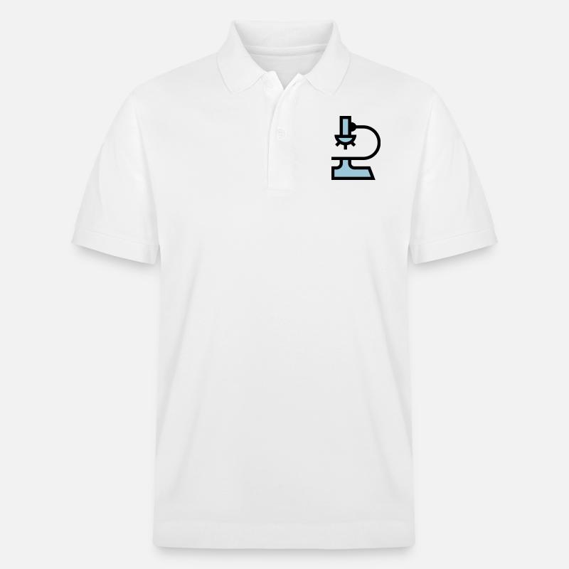 Labor Mikroskop - Stanley/Stella Unisex Bio-Poloshirt PREPSTER - Weiß