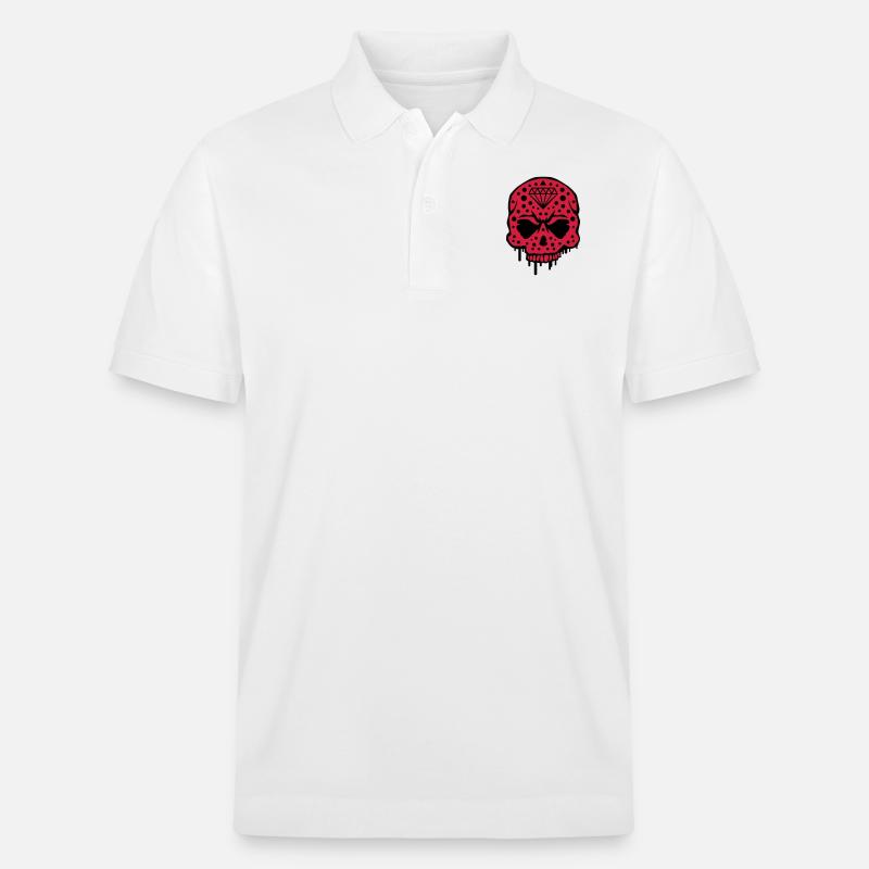 skull_diamond_graffiti_ce2 - Polo PREPSTER bio Stanley/Stella Unisexe - blanc