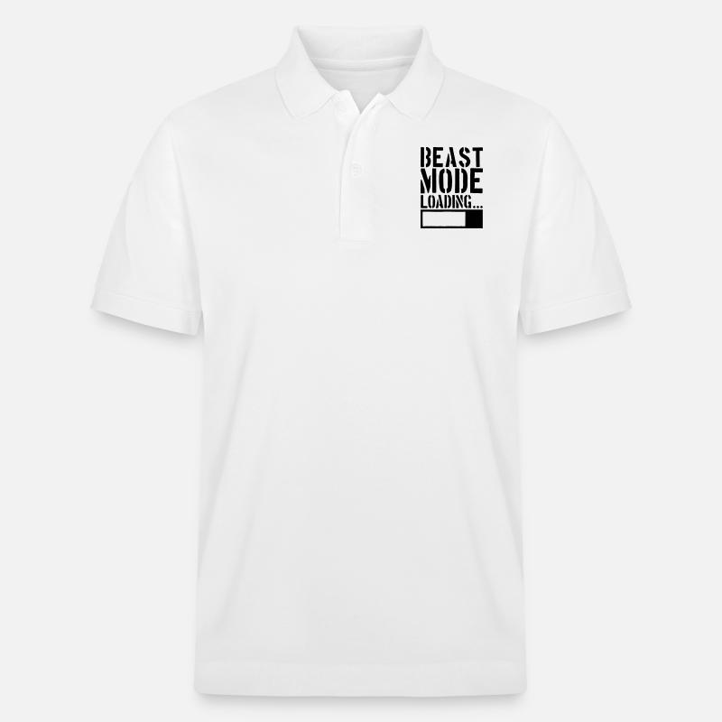 Caution Beast Mode Loading - Polo PREPSTER bio Stanley/Stella Unisexe - blanc