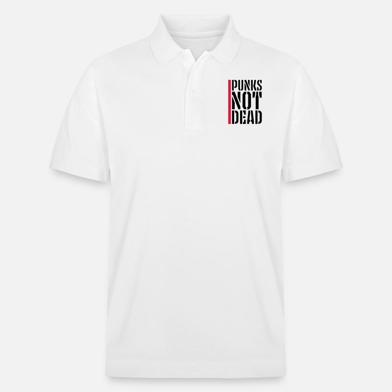 punks not dead Zitat - Stanley/Stella Unisex Bio-Poloshirt PREPSTER - Weiß