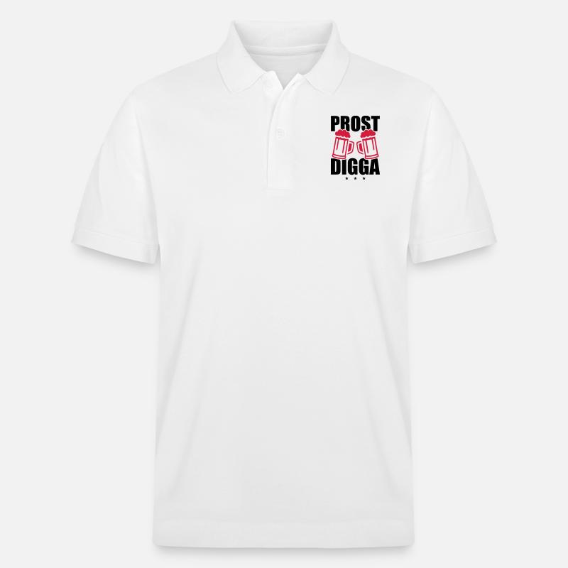 Prost Digga Bier - Stanley/Stella Unisex Bio-Poloshirt PREPSTER - Weiß