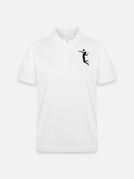Volleyball - Stanley/Stella Unisex Bio-Poloshirt PREPSTER - Weiß