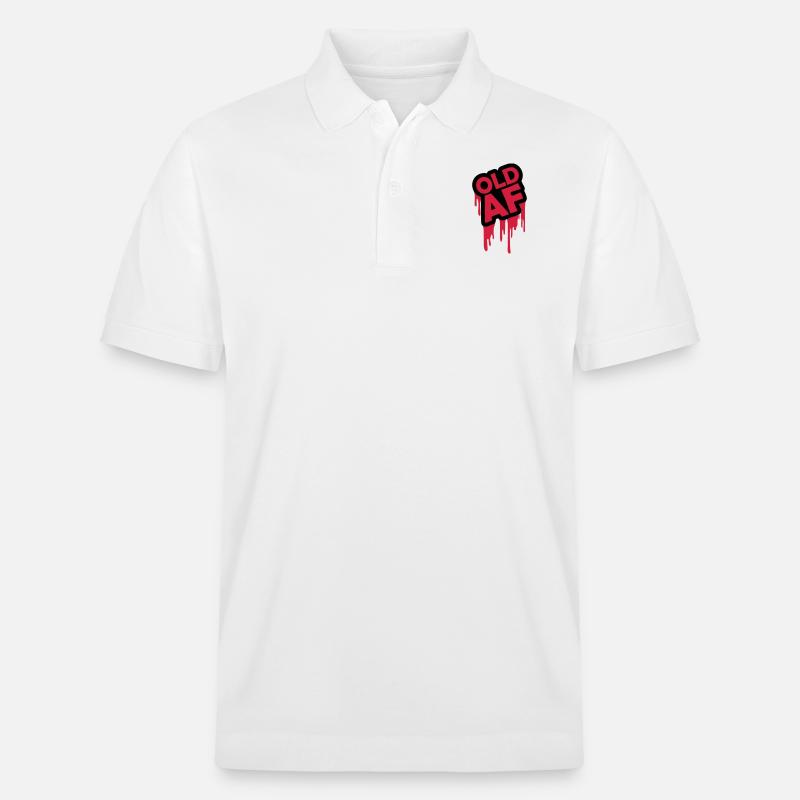 old AF Text Logo - Stanley/Stella Unisex Bio-Poloshirt PREPSTER - Weiß