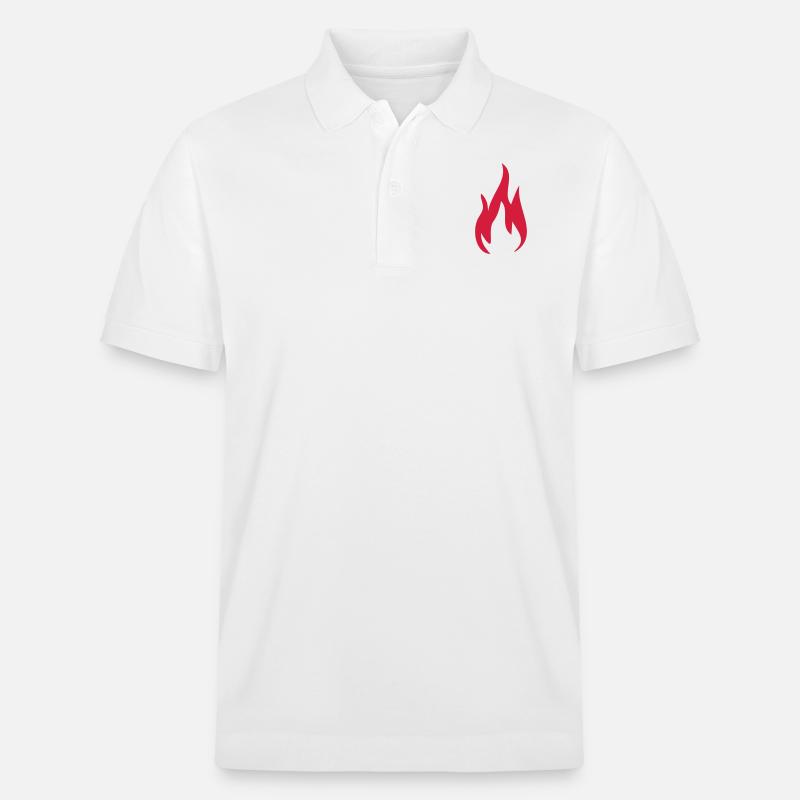 1c Fire Fire Fire - Polo PREPSTER bio Stanley/Stella Unisexe - blanc